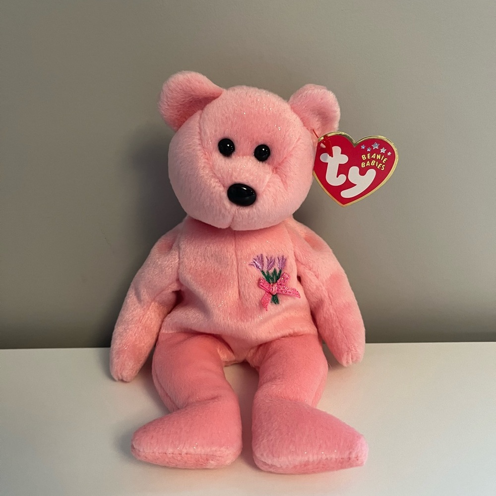 TY Beanie Baby “Mum” the Pink Sparkly Mothers Day Bear